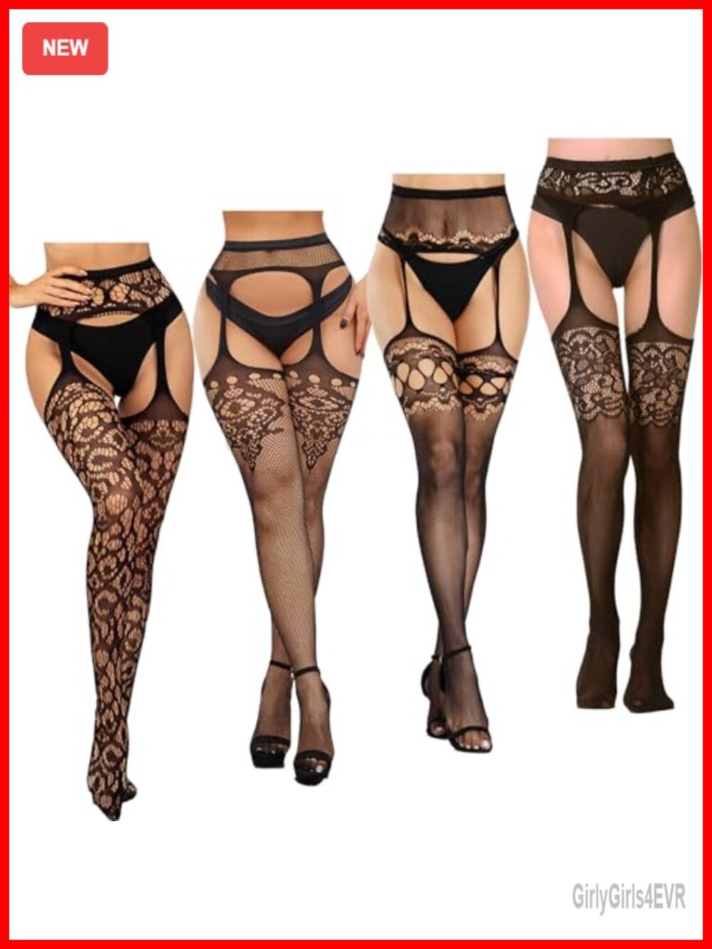 Fishnet Stockings Nylon Spandex High Stretch Reinforced Toes Tights